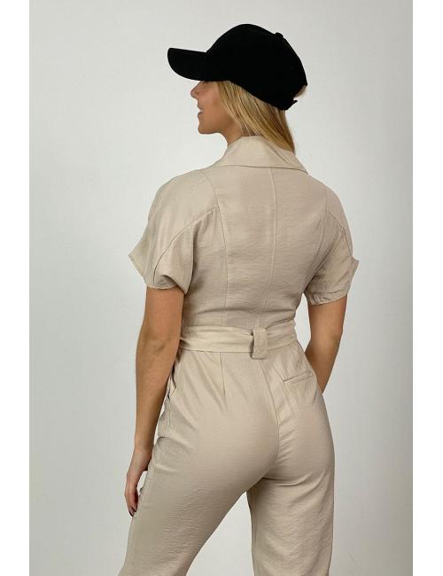 Mono safari manga corta beige