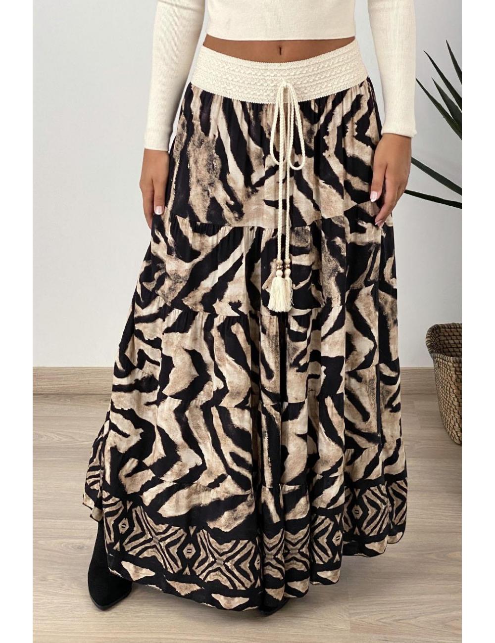 Animal print maxi on sale skirt