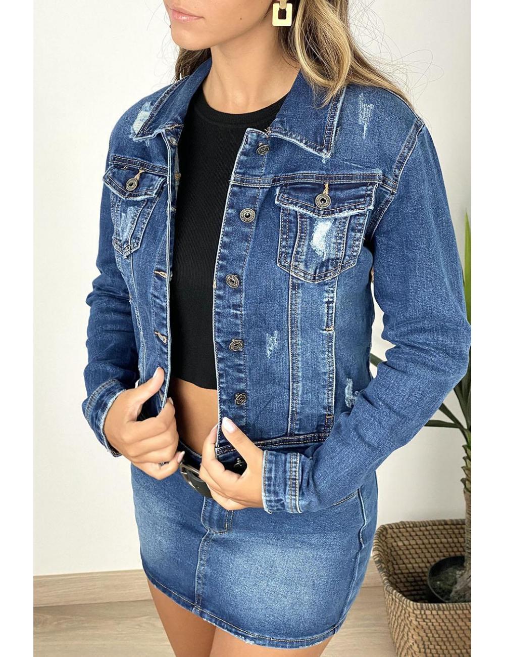 Forever 21 FOREVER 21+ Distressed Studded Denim Jacket | Denim fashion,  Studded denim jacket, Denim jacket