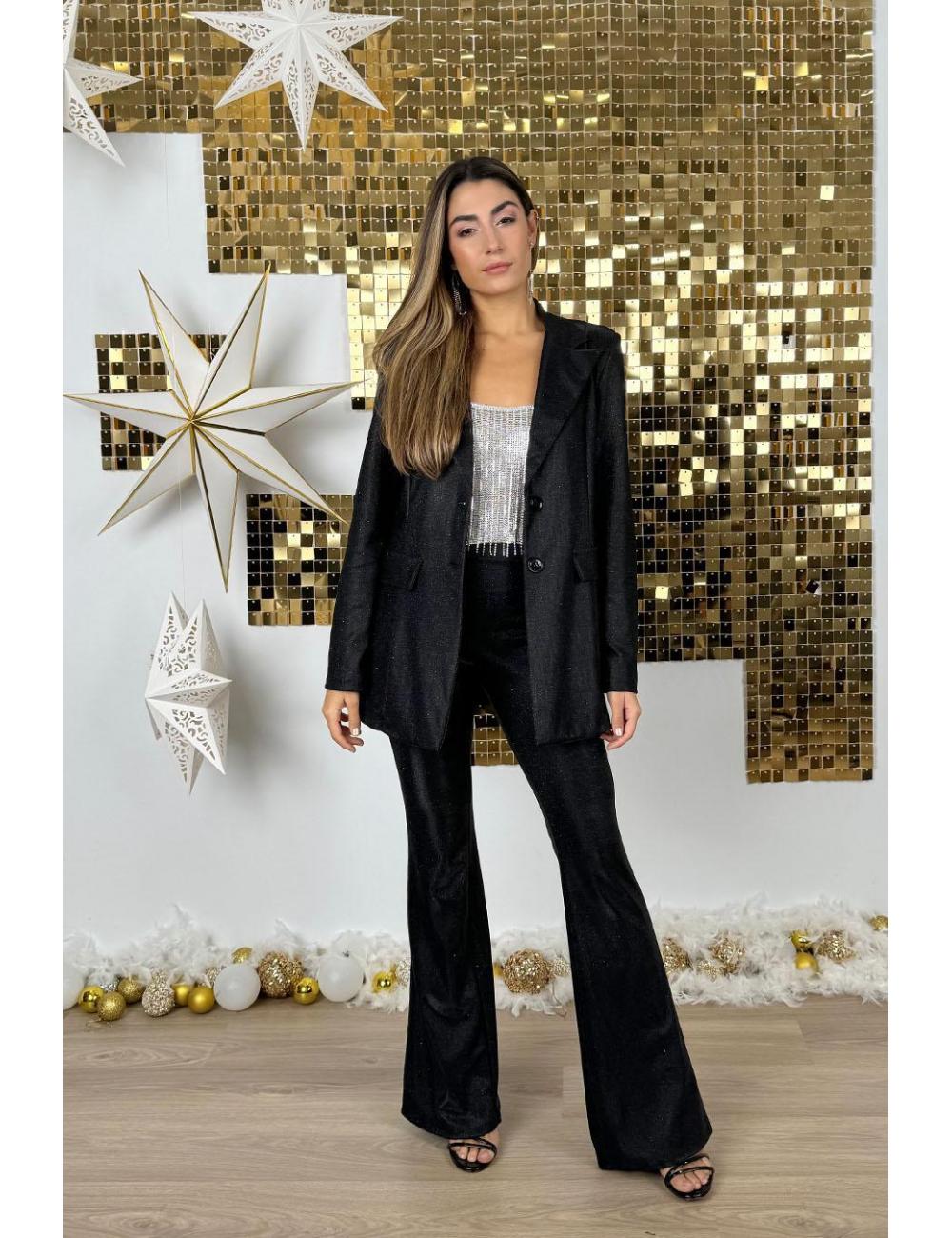 Sosandar Diamante Hotfix Trouser - Black | Very Ireland