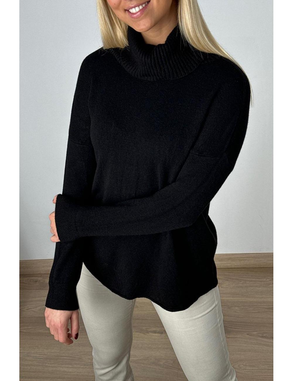 Black turtleneck shop knit jumper