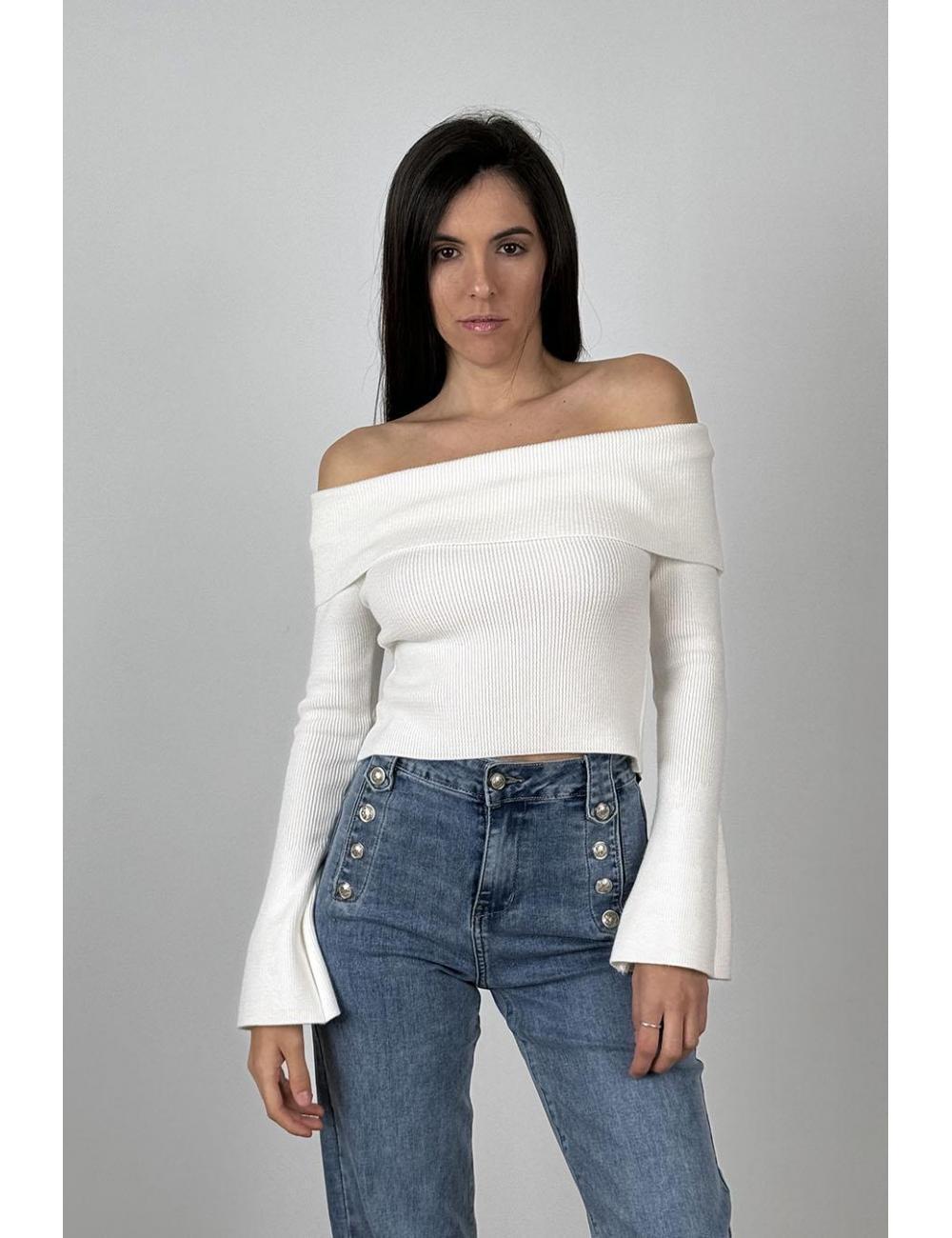 White on sale bardot jumper