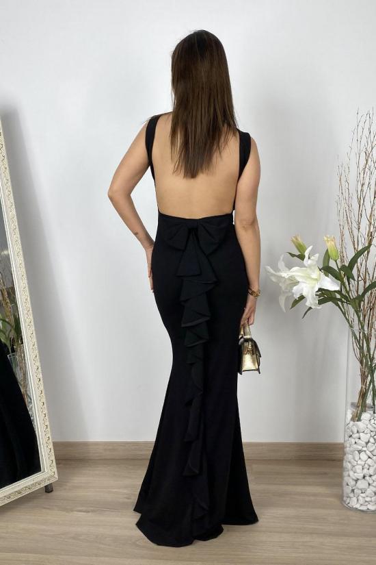 Black long fitted dress