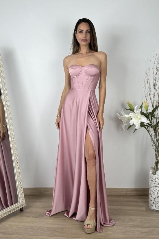 Pink satin princess dress