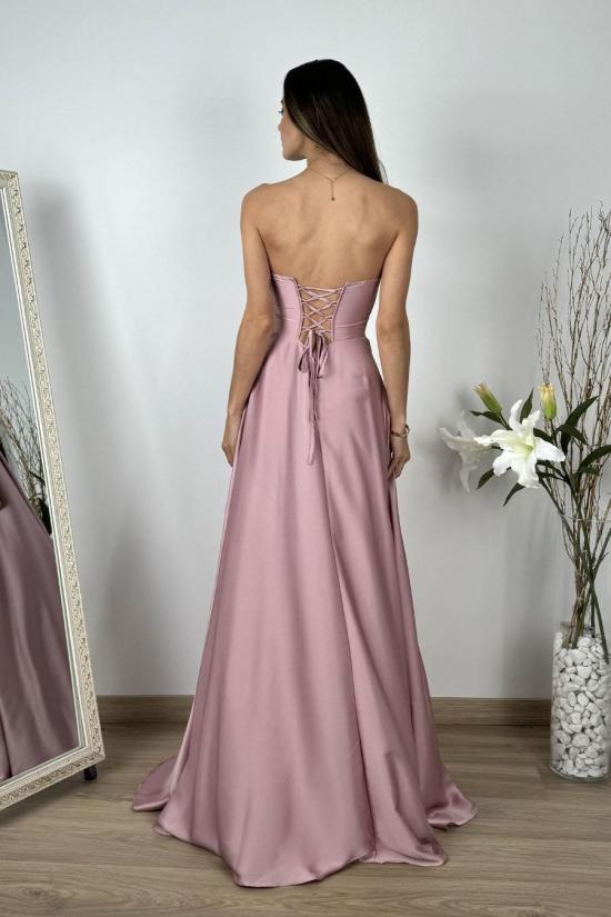 Pink satin princess dress