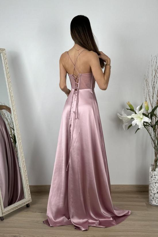 Corset satin dress pink...