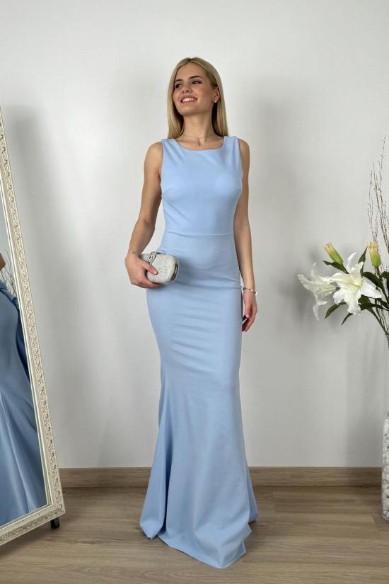 Light blue long fitted dress