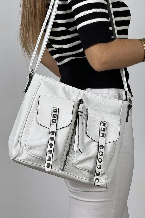 White shoulder bag