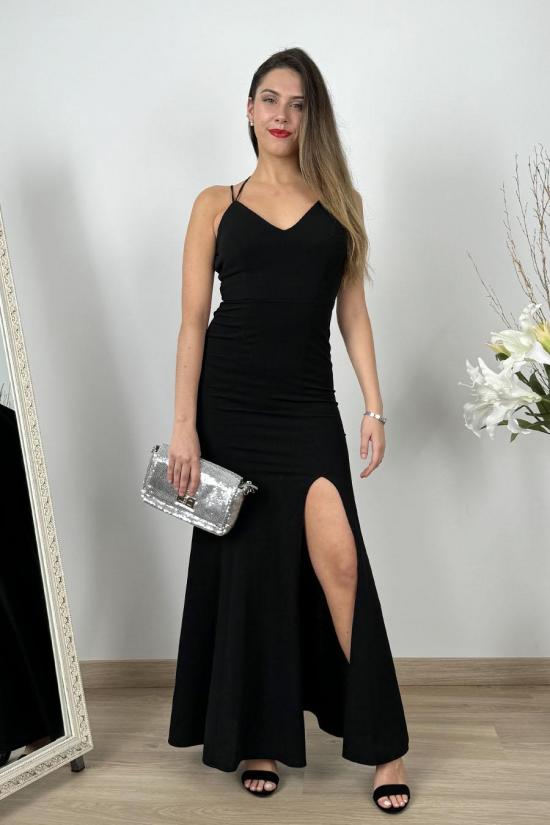 Long light black dress with...