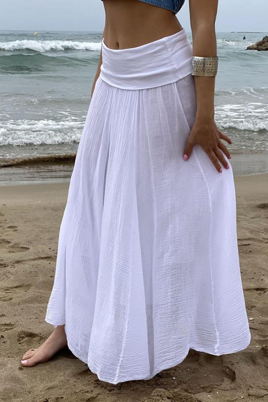Ibicencan white long skirt