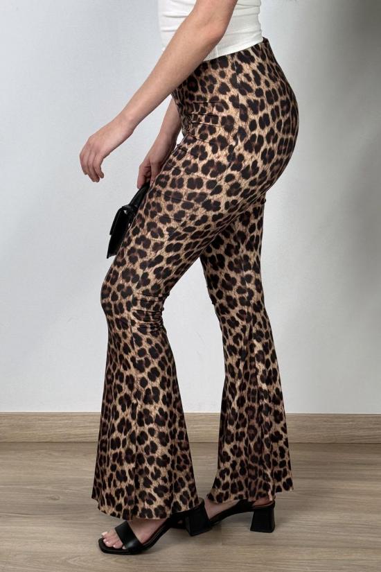 Leopard flared leggings