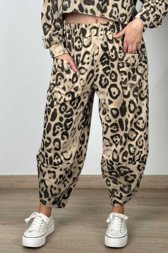 Pantalón leopardo tiro bajo