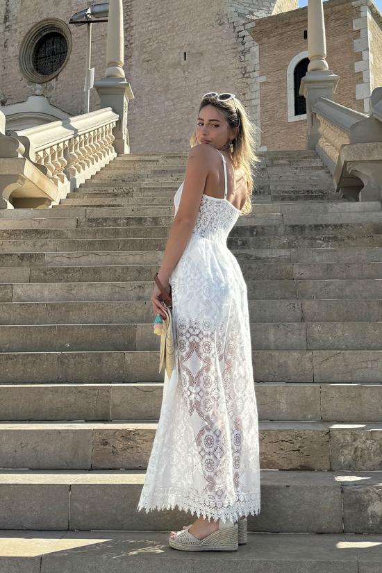 Ibiza white lace jumpsuit