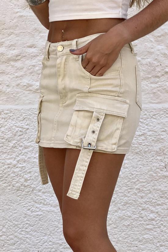 Beige skirt with shorts...
