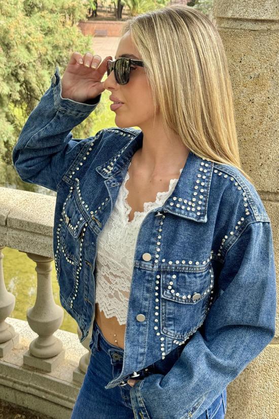 Denim blue diamond denim jacket