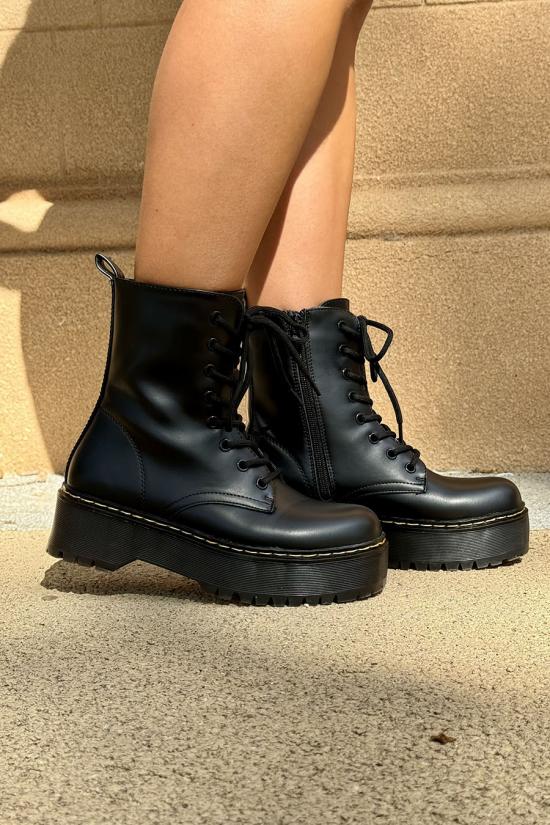 Black military boot