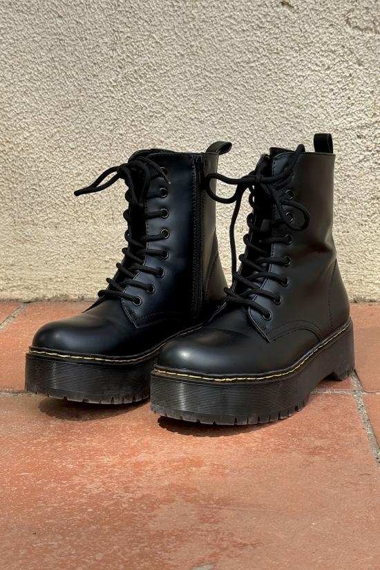 Black military boot