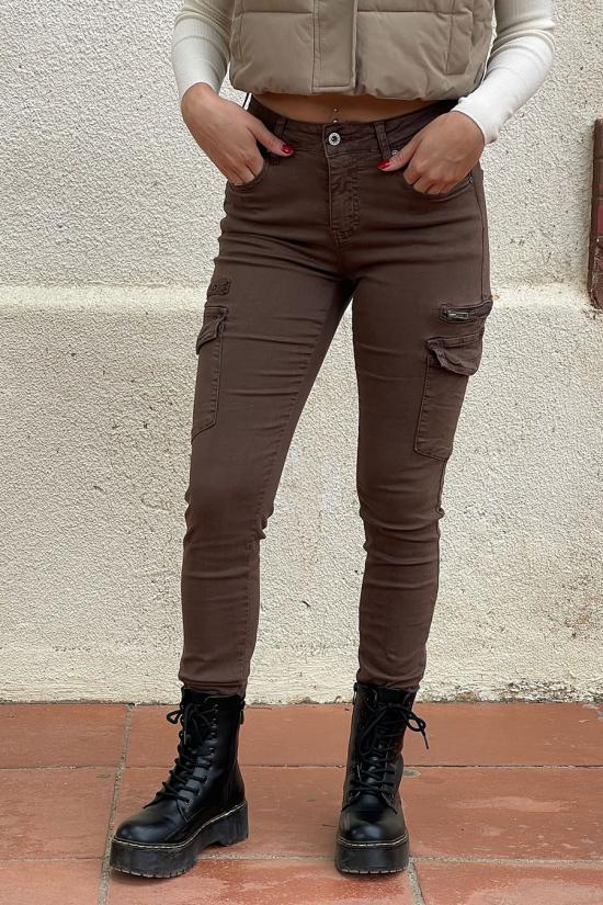 Brown cargo trousers