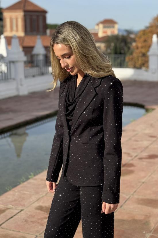 Black studded blazer