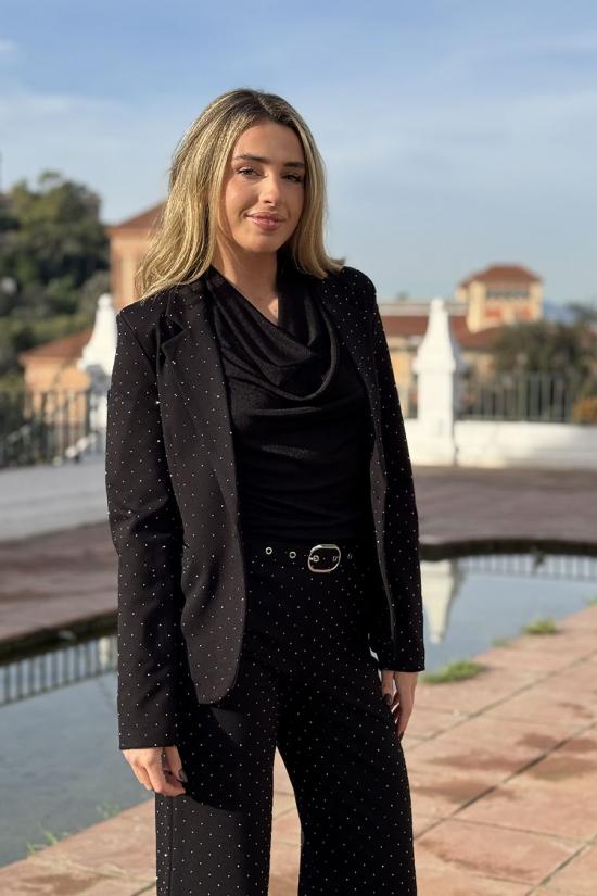 Black studded blazer