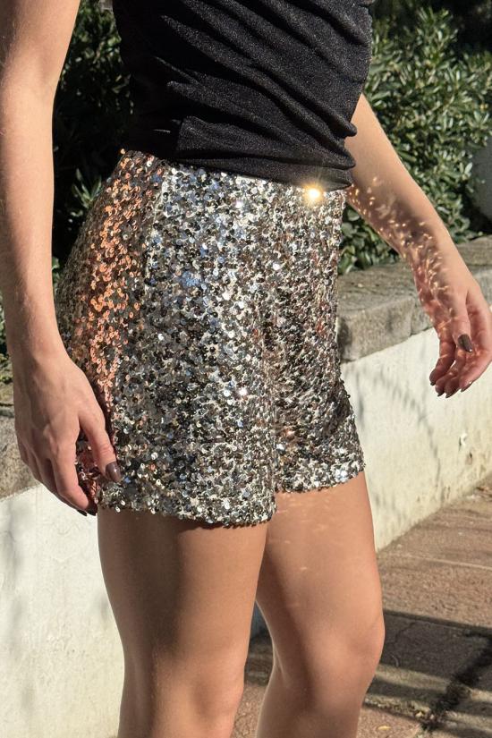 Gold sequin shorts