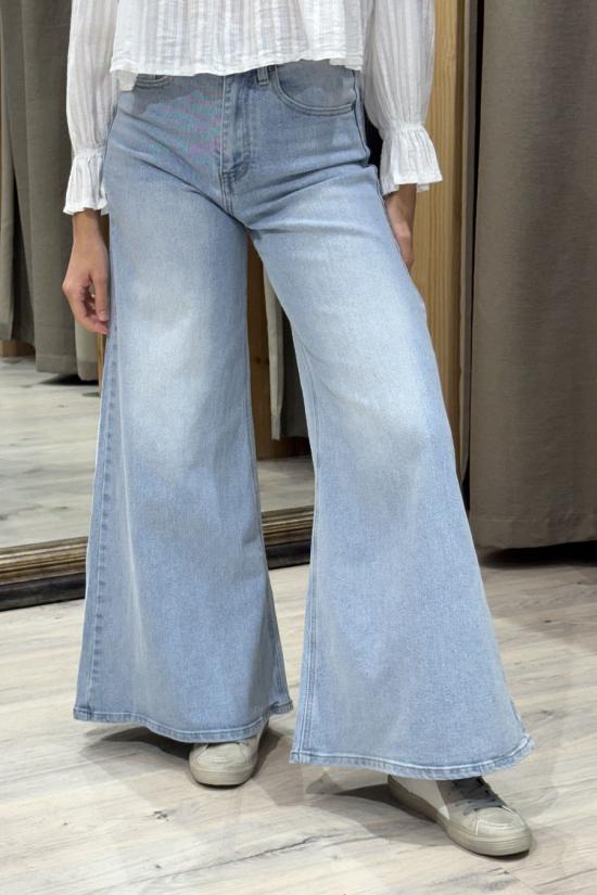 Blue wide leg palazzo jeans