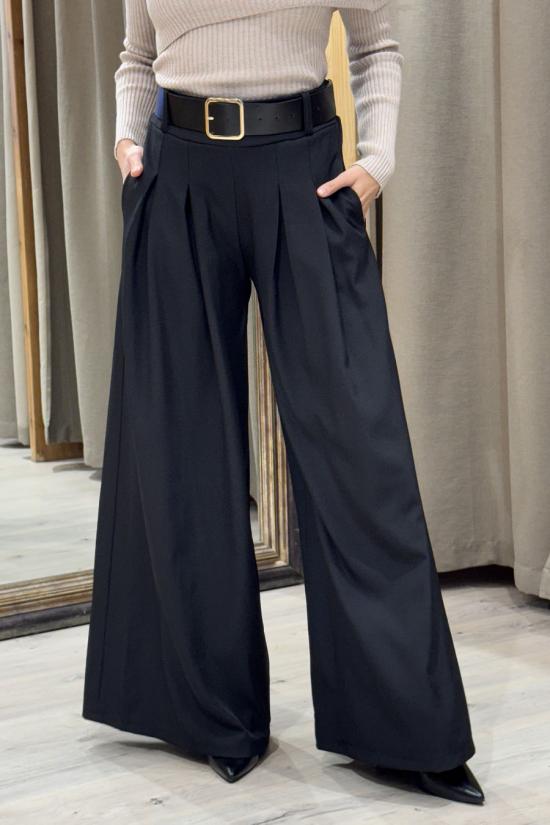 Black palazzo trousers with...