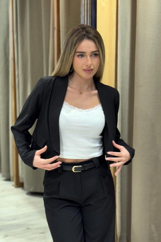 Short black blazer