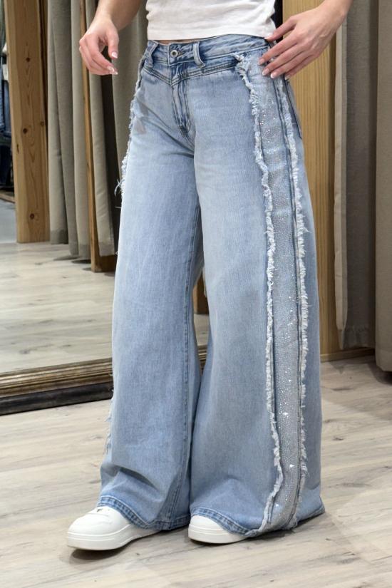 Super wide leg jeans blue