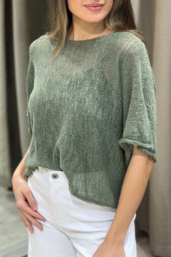 Khaki marbled jumper