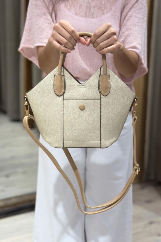 Beige textured small bag