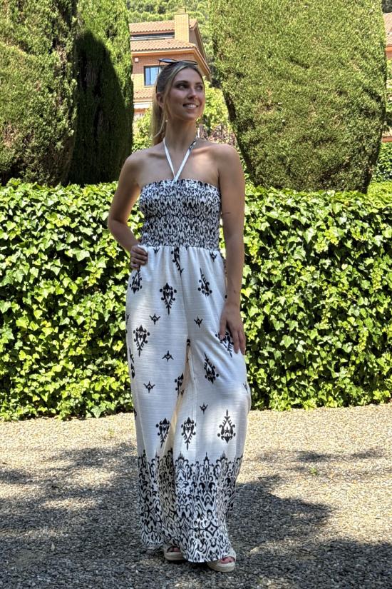 Niza jumpsuit ecru-black
