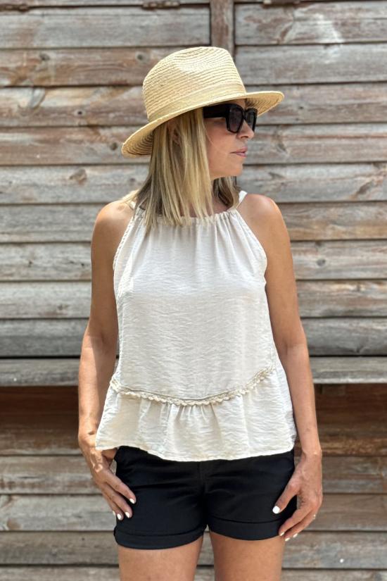 Blusa bohemia beige