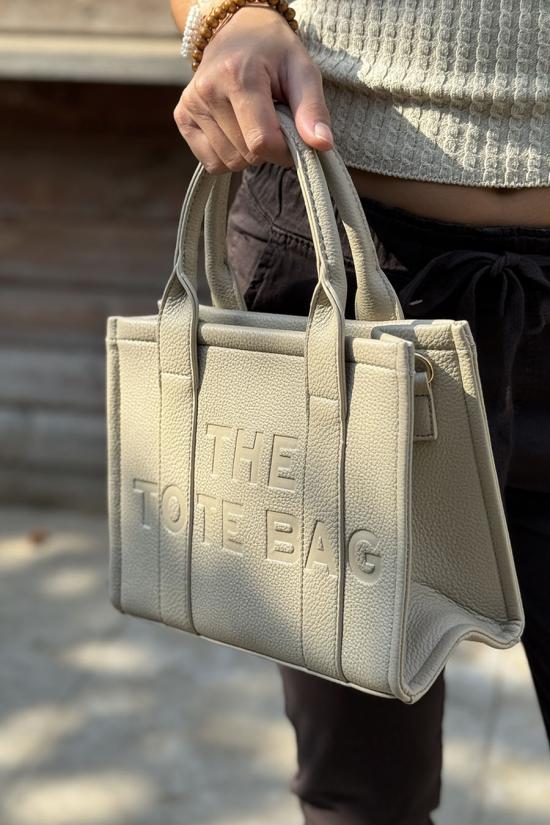Bolso peque&ntilde;o Tote Bag beige