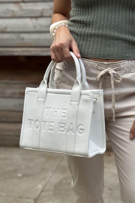 Bolso peque&ntilde;o Tote Bag blanco