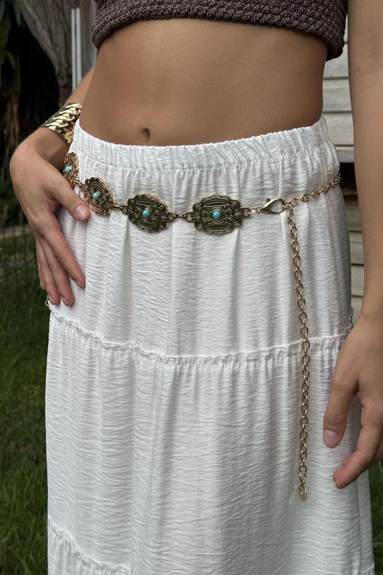 Cintur&oacute;n de cadena dorado