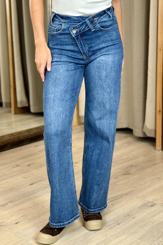 Jeans cintura cruzada azul denim