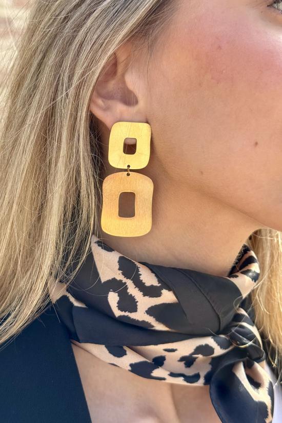 Fular de raso leopardo beige