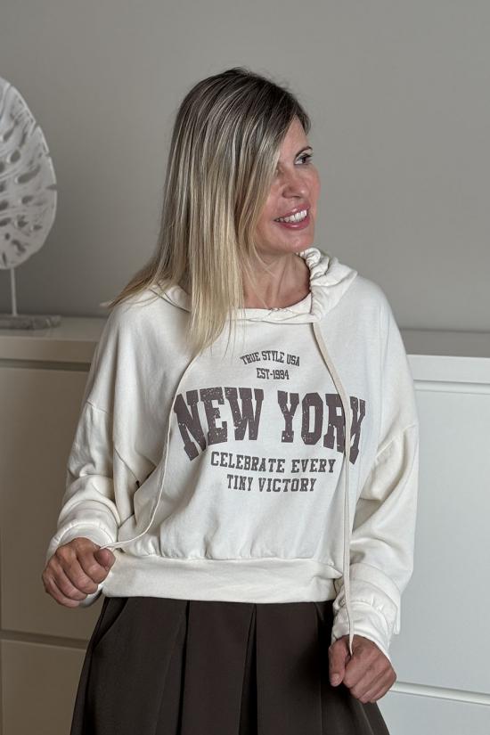 Sudadera New York crudo