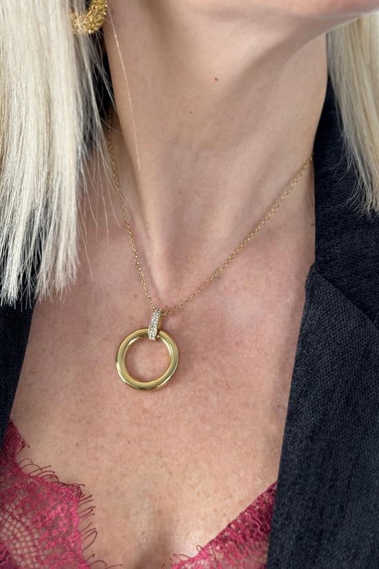Collar anillo dorado