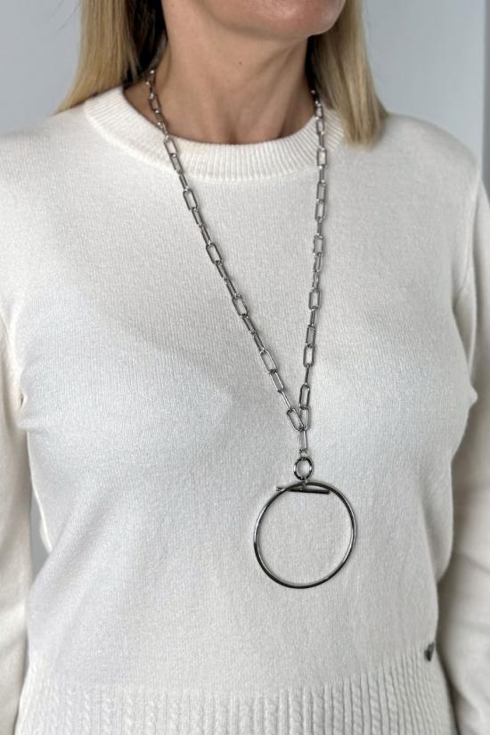 Collar cadena anilla silver