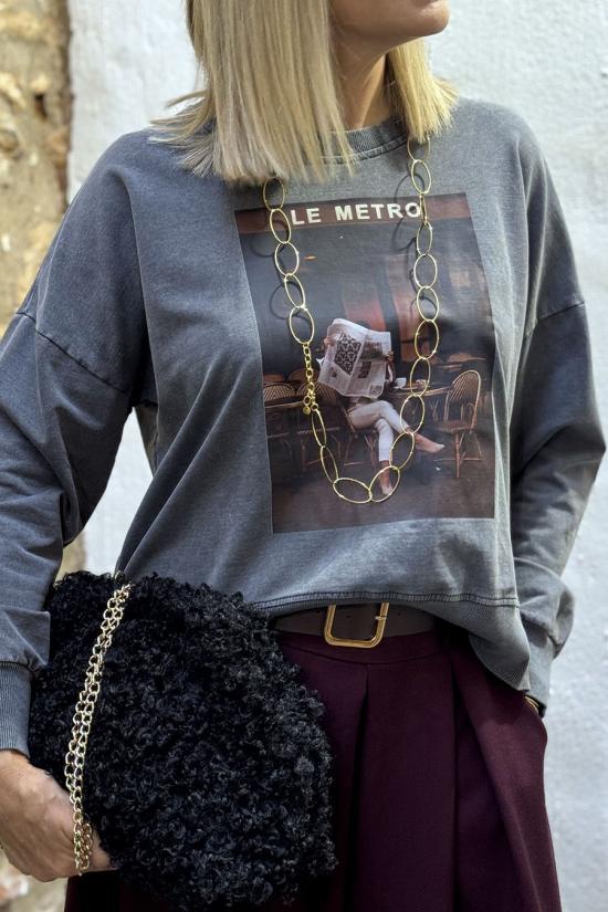 Sudadera Le Metro marengo