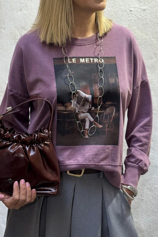 Sudadera Le Metro granate