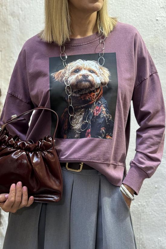 Sudadera Terrier granate