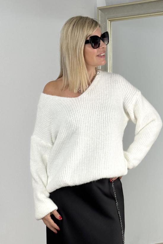 Jersey lana fina blanco