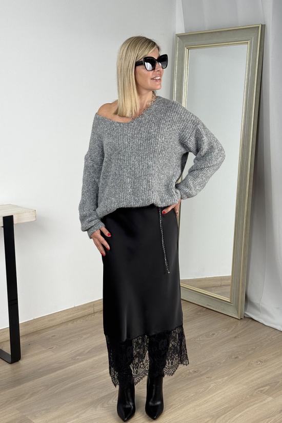 Jersey lana fina gris