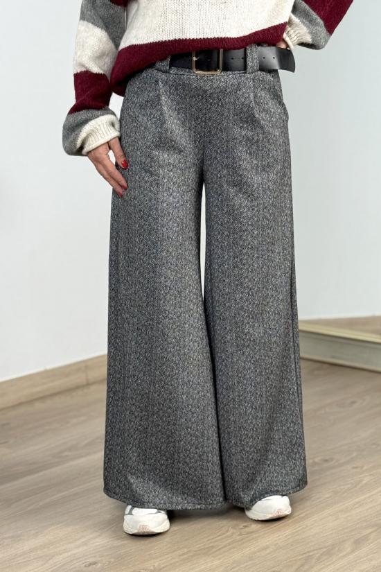 Pantal&oacute;n palazzo de espiga negro