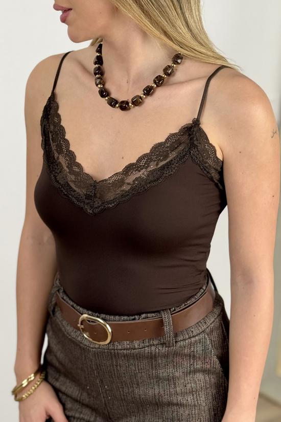 Body lencero marr&oacute;n