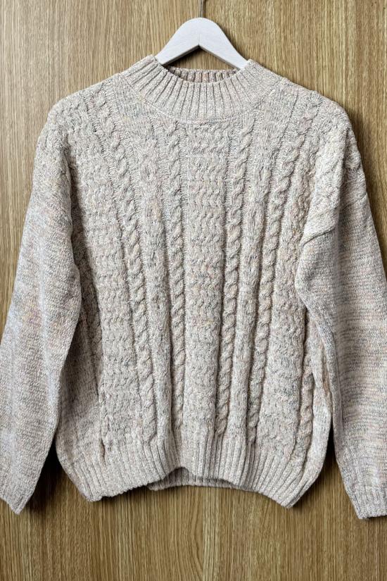 Jersey chenilla multicolor crudo