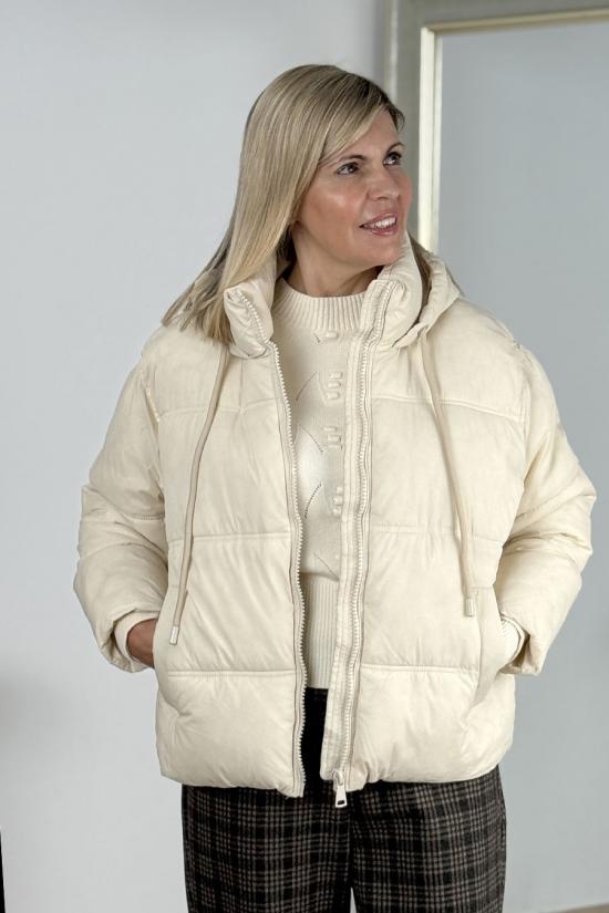 Anorak acolchado crudo